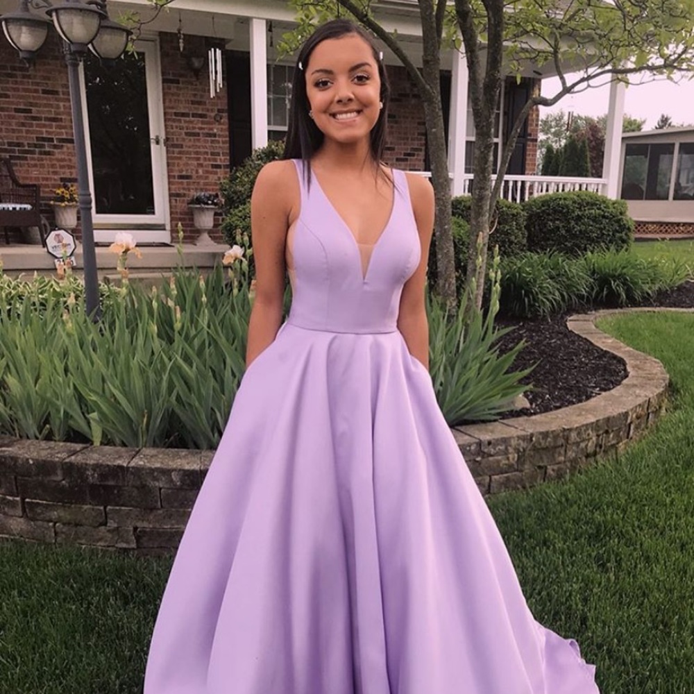 sherri hill size 0 lavender prom dress !
